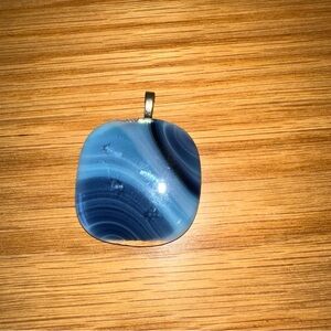 Blue glass blown Pendant